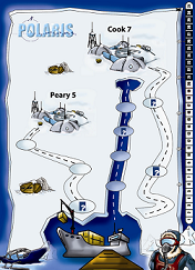 Plateau du jeu pédagogique Polaris, utilisé pour travailler la gestion de projet en équipe dans un environnement polaire.