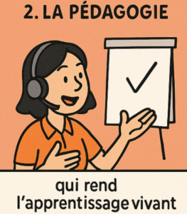 Illustration de la pédagogie active, deuxième dimension d’une formation efficace.
